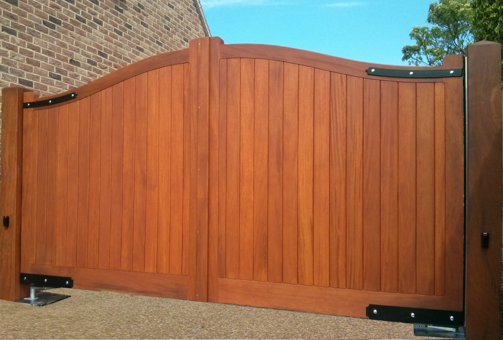 Automatic Needham Iroko Hardwood Gates June 2015 Stortford