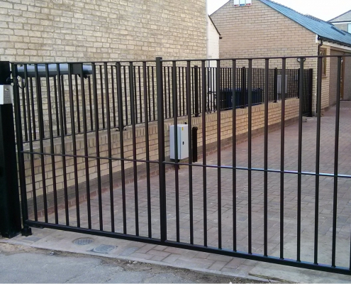 Automatic Steel Parking Gate - February 2014 Cambridge