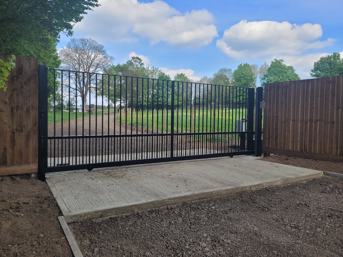 Sawston Flat Design Sliding Gate - May 2022 Exning, Suffolk